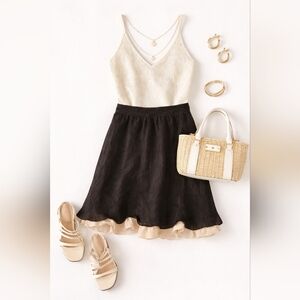 Club Monaco Layered Silk Skit